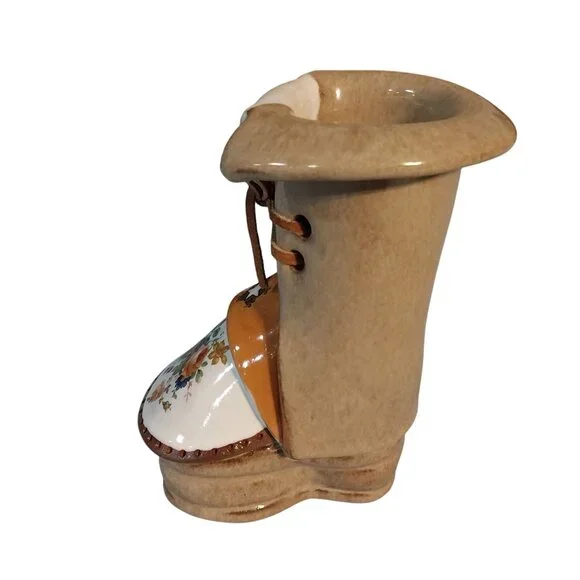 The Clay Cobbler Vintage Terra Cotta Old Style Boot Planter Vase - Picture 4 of 7